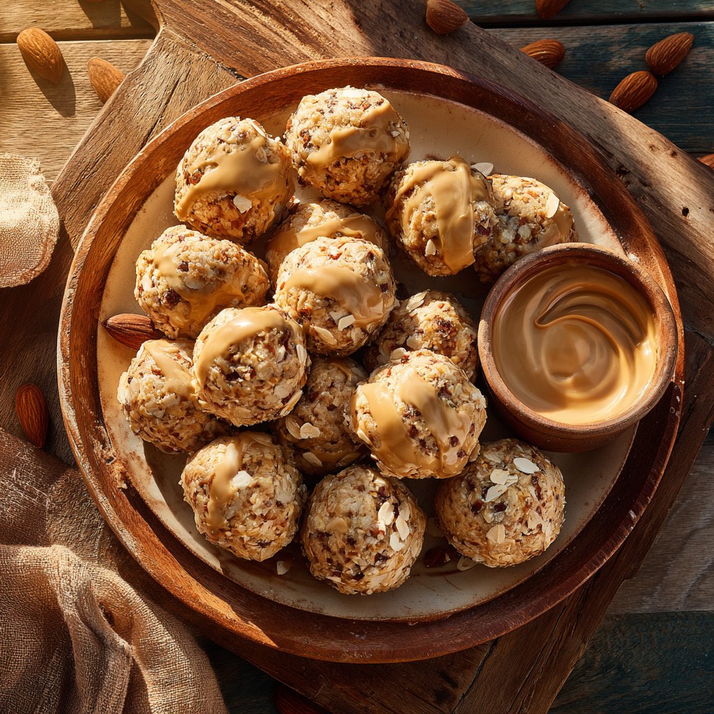 Peanut Butter Banana Almond Snack Bites